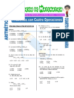 Problemas Con Cuatro Operaciones para Cuarto de Secundaria