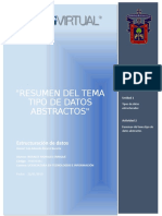 U1A2 Resumen Del Tema Tipo de Datos Abstractos