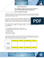 Evidencia Documento Escrito Identificar Variables Modelo y Requerimientos Legales