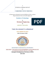 Non Destructive Testing: Under The Esteemed Co-Ordinationof