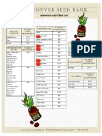 Vancouver Seed Bank: Imported Seed Price List