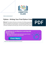 Python - Writing Your First Python Code!: (Https://cognitiveclass - Ai/)