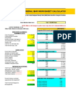 General BHR Worksheet Calculator