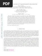 Testing Logarithmic Corrections On R - Exponential Gravity by Observational Data