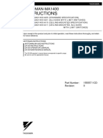 Instructions MA1400 PDF