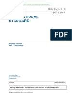 International Standard: Magnetic Materials - Part 1: Classification