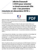 La France Sollicite Dassault Systèmes Et OVH Pour Retenter L'aventure Du Cloud Souverain, Elle S'att