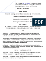 Ley 20.589. Contratista de Viñas y Frutales