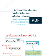 La Distribucion de Las Velocidades Moleculares