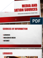 Media and Information Sources