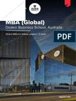 MBA (Global) : Deakin Business School, Australia