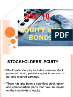 Topic 10: Equity and Bonds