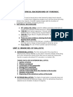 Unit 1: Historical Background of Forensic Ballistics