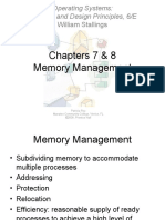 Chapters 7 & 8 Memory Management: Operating Systems: Internals and Design Principles, 6/E