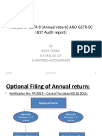 GSTR-9 AND GSTR-9C - Outward