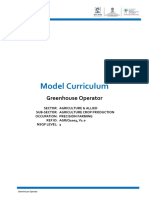 Model Curriculum: Greenhouse Operator