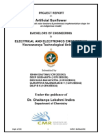 Artificial Sunflower: Electrical and Electronics Engineering Visveswaraya Technological University