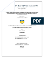 Dissertation Report On: Submitted To Amity University Jharkhand