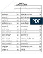 Price List As of November 28,2018: Products Products