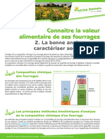 Connaitre La Valeur Alimentaire de Ses Fourrages