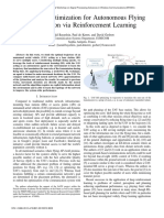 Trajectory Optimization For Autonomous Flying Base Station Via Reinforcement Learning