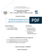 Etude Des Procedes de Traitement Des Eaux de Surface Par Le Chlore