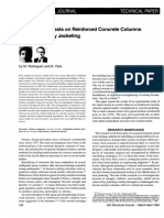 Seismic Load Tests On Reinforced Concrete Columns Strengthened Jacketing