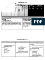 Case Summary Sheet: Reading Rate Comprehension Sept. Nov. % Questions Answered Correctly Oral WPM Oral WPM Sept. Nov