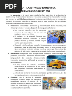 La Actividad Económica - Resumen 3º ESO