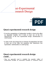 Quasi-Experimental Research Design