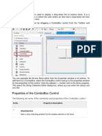 Properties of The Combobox Control: SR - No. Property & Description