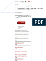 Extra Questions For Class 9th - CH 5 The Fundamental Unit of Life Science Study Rankers PDF