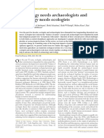 Briggs Et All, 2006, Why Ecology Needs Archaeologists and Archaeology Needs Ecologists. Frontiers in Ecology and The Environment