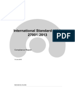 International Standard - ISO 27001:2013: Compliance Report