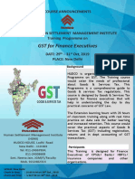 GST For Finance Executives: Course Announcements