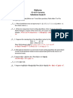 Midterm CS-435 Corazza Solutions Exam B: I. T /F - (14points) Below Are 7 True/false Questions. Mark Either T or F in