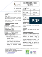 NC Primer # 020 White: General Description: Drying Time