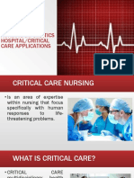 Nursing Infomatics Hospital/Critical Care Applications