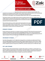 Topic: 1.3.5 Memory, Storage Devices and Media: Two Types Primary Memory Secondary Memory