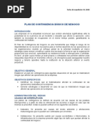 Plan de Contingencia Básico de Negocio