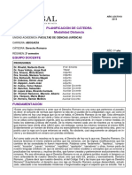 Programa Derecho Romano - Distancia (2019) PDF