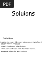 Solutios, Solutions of Non Electrolyte - 2019-2020 v2