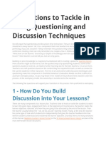 Questioning and Discussion Techniques