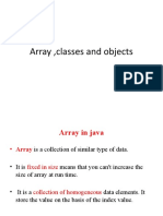 Array, Classes and Objects