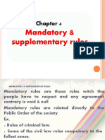 Mandatory & Supplementary Rules