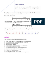 Activity: 1. Positive and Negative Numbers