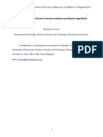 Frontal Executive Functions in Hypnosis and Hypnotic Suggestibility