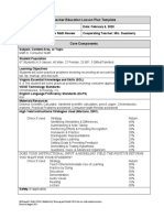 Teacher Education Lesson Plan Template