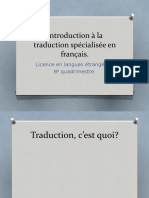 Introduction A La Traduction Spécialisée en Français