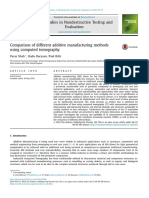 Comparison of Different Additive Manufacturing Methods Using Computed Tomography